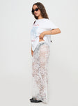 Lombardio Lace Maxi Skirt White