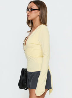 Madelon Langarm-Wickel-Top Butter