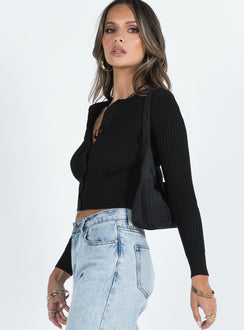 Maloney Sweater Black Princess Polly  Cropped 
