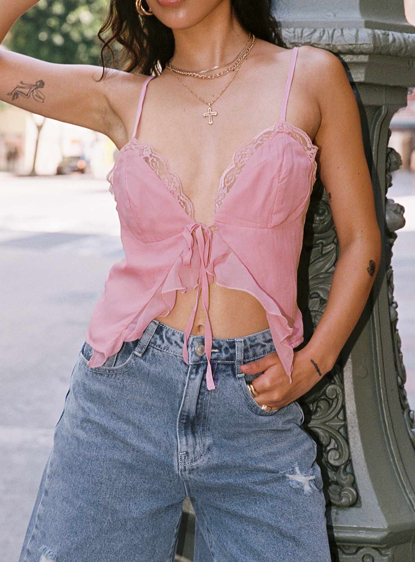 product Princess Polly Sleeveless Sweetheart  Janney Top Pink