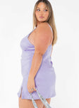 Princess Polly Sweetheart Neckline  Star Shining Mini Dress Purple Curve