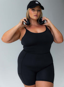 Black activewear catsuit