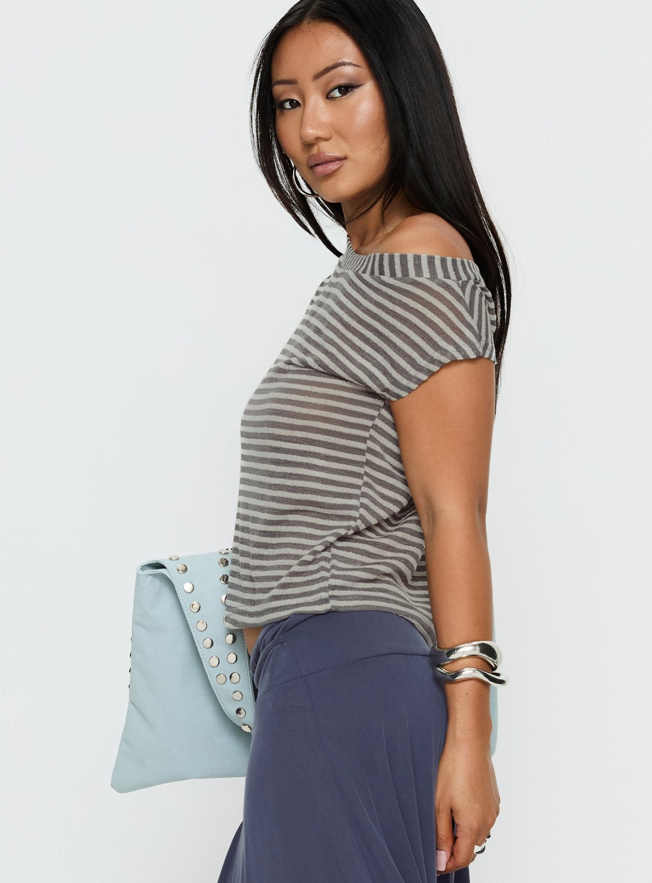 Ashfield Top Grey Stripe