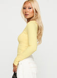 Baseline Long Sleeve Top Yellow