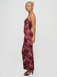 product Princess Polly V-Neck  Hathaway Maxi Dress Burgundy Floral