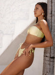 Alastor Tie Side Bikini Bottoms Yellow