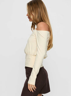 Kaylynne Cinched Long Sleeve Top Yellow