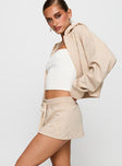 Down Low Fleece Skort Oat Marle