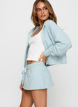 Down Low Fleece Skort Blue