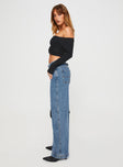 product Princess Polly High Waisted  Jankins Baggy Jeans Mid Wash