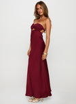 Faviola Strapless Maxi Dress Burgundy