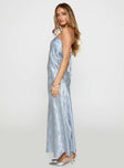 Haley Maxi Dress Blue Jacquard