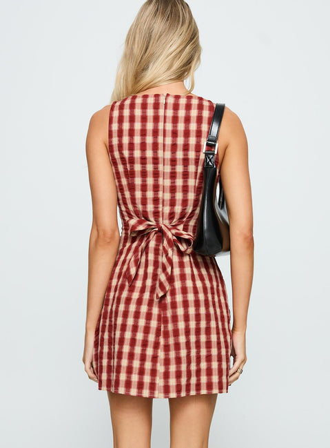 Sweet Somethings Mini Dress Red Check