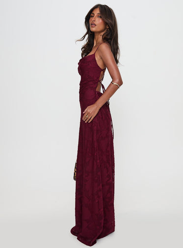 princess polly baby blue dress Main Act Halter Maxi Dress main image 0
