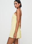 South Of France Mini Dress Yellow Petite