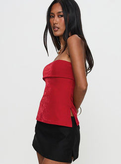 side view of model wearing Princess Polly Strutter Strapless Top Glitter Sleeveless straight 