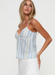 Lunya Top Blue Stripe