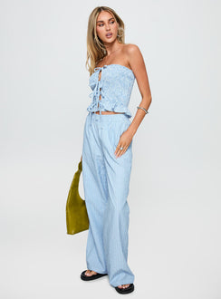 Sudden Sorcery Strapless Set Blue