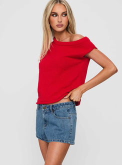 Dreamful Low Rise Mini Denim Short Light Wash