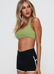 Finish Line Active Cross Back Top Green