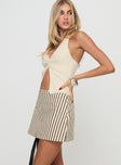 Gigi Skort Beige Stripe Petite