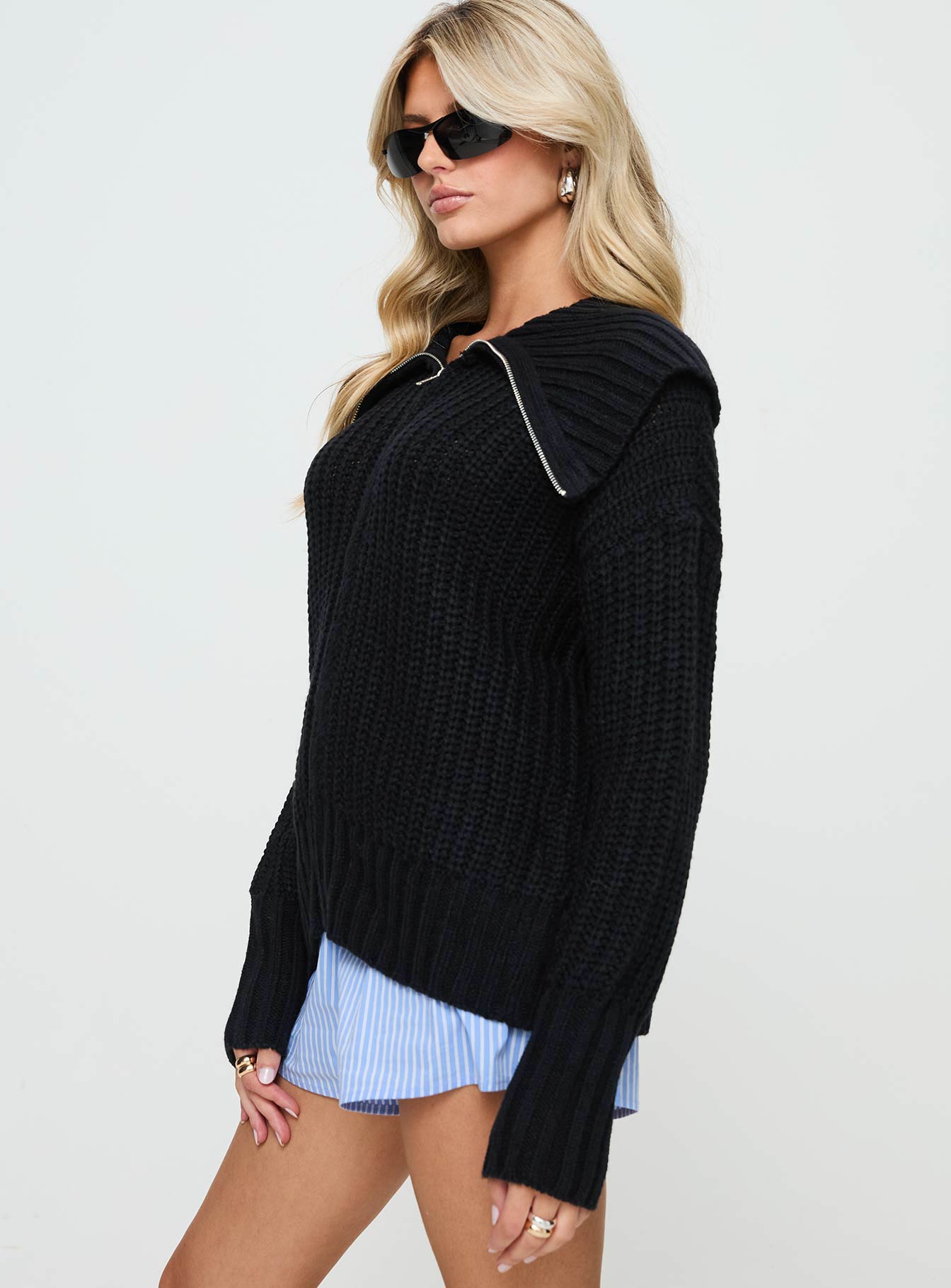 Liana Sweater Black Princess Polly  regular 