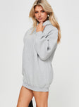 Alvon Hooded Sweatshirt Grey Princess Polly  Long 