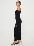 product Princess Polly Asymmetric Neckline  Parisa Off The Shoulder Maxi Dress Black