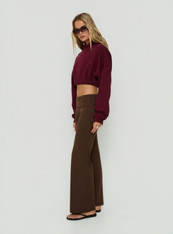 Daily Define Foldover Waist Pants Brown
