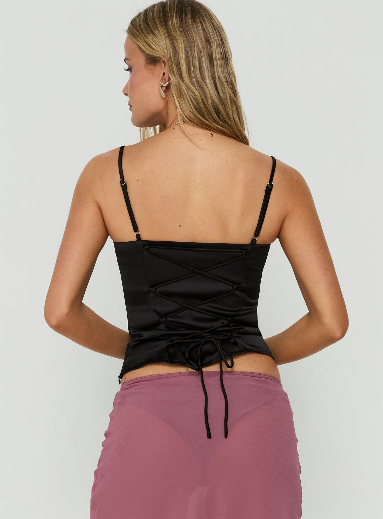 Selesta StructuRed Bustier-Top Schwarz