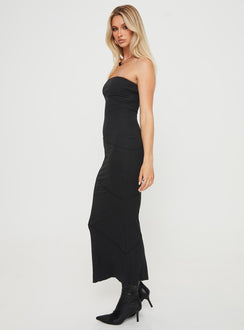 product Princess Polly Asymmetric Neckline  Oscar Midi Dress Black Tall