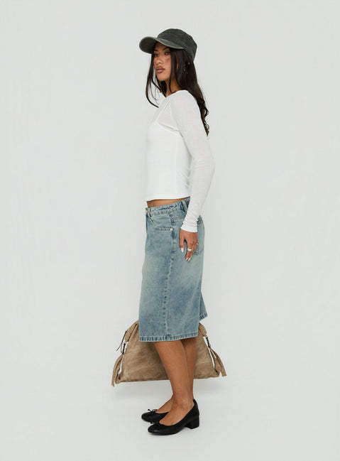 Kings Low Rise Jorts Vintage Mid Blue Wash