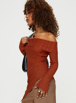 Cloud Sweater Rust Princess Polly  long 