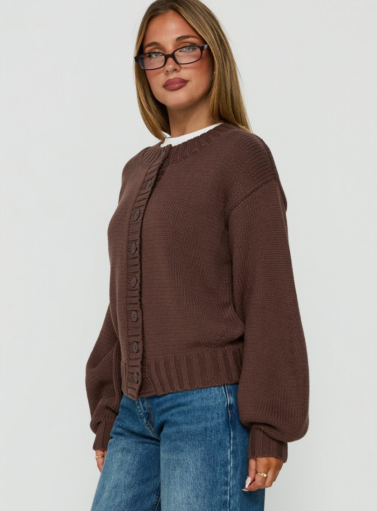 Edern Strickjacke Schoko