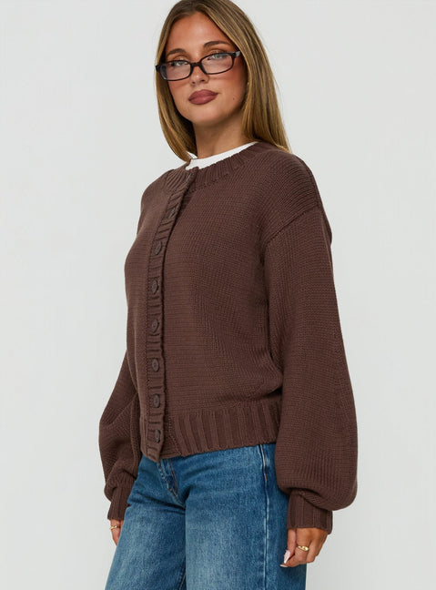 Edern Strickjacke Schoko