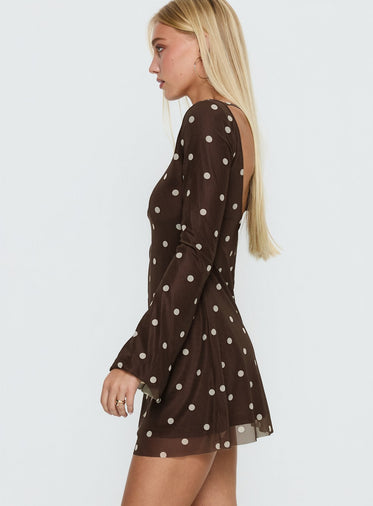 Brown Long Sleeve Dresses
