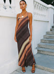 product Princess Polly Boat Neck  Otillie Maxi Dress Brown Multi