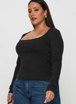 Baseline Long Sleeve Top Black Curve