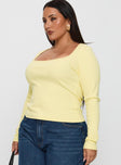 Baseline Long Sleeve Top Yellow Curve