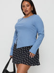 Dapple Bias Mini Skirt Black Polka Dot Curve