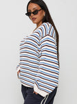 Karolyn Sweater Blue Stripe Curve