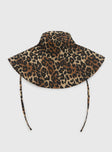 Samual Oversized Bucket Hat Leopard