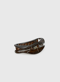 Say My Name Hair Clip Sheer Chocolate