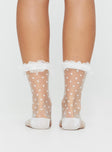 Lio Frill Socks White