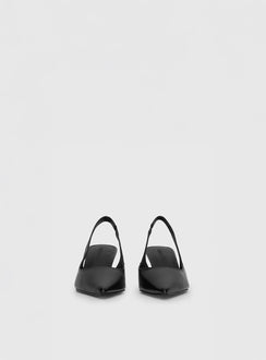 Denalia Pointed Toe Heels Black Matte