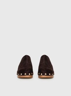 Therapy Banks Platform Clog Heels Brown