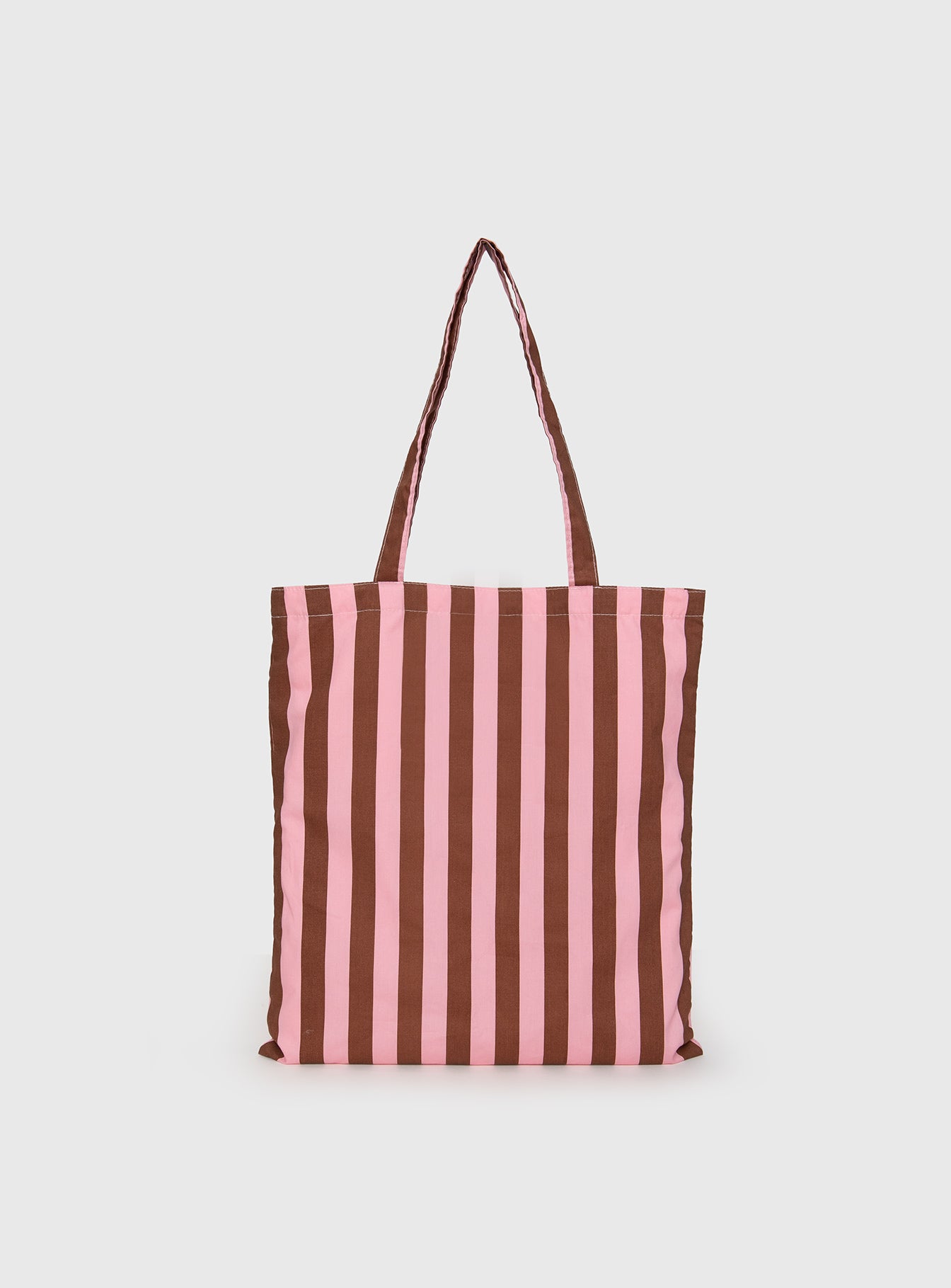 Striped tote bag Fixed straps, internal pocket, boning structure Good stretch, unlined 