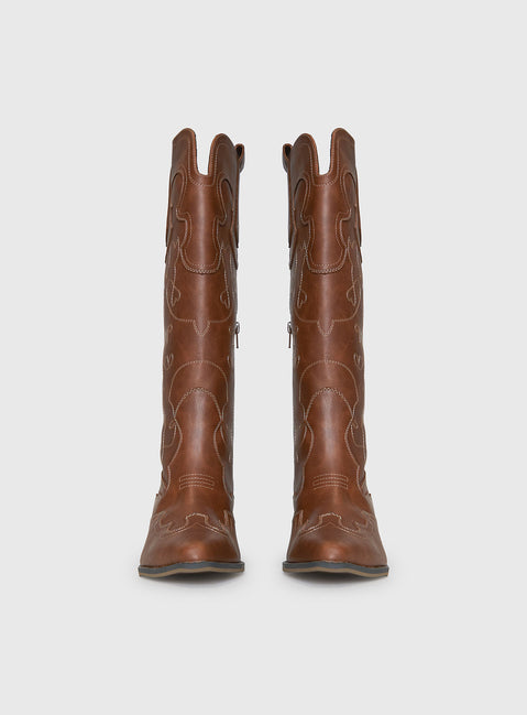 Therapy Malvin Cowboy Boots Tan