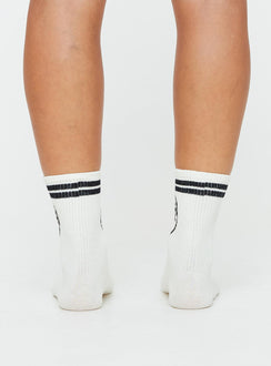 Graphic print socks Elasticated cuff, good stretch, unlined 