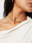 Gold plated necklace High shine, chain style, lobster clasp fastening